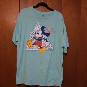 Disney Aqua Tee with Mickey Mouse Design